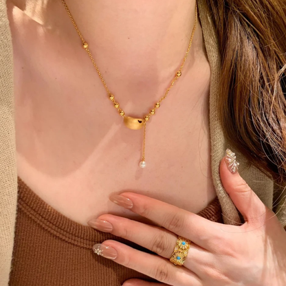 Gold-Plated 925 Silver｜ Cashew Jewelry Set (Bracelet+Necklace)