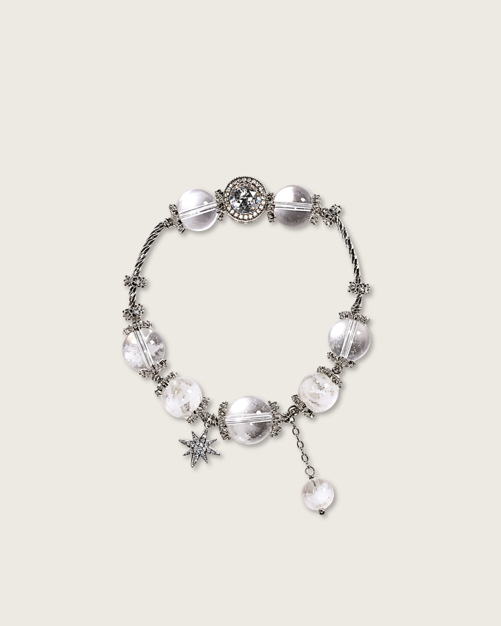 Zero Chill, Snowflake Obsidian & Clear Quartz Bracelet, Purify Your Energy