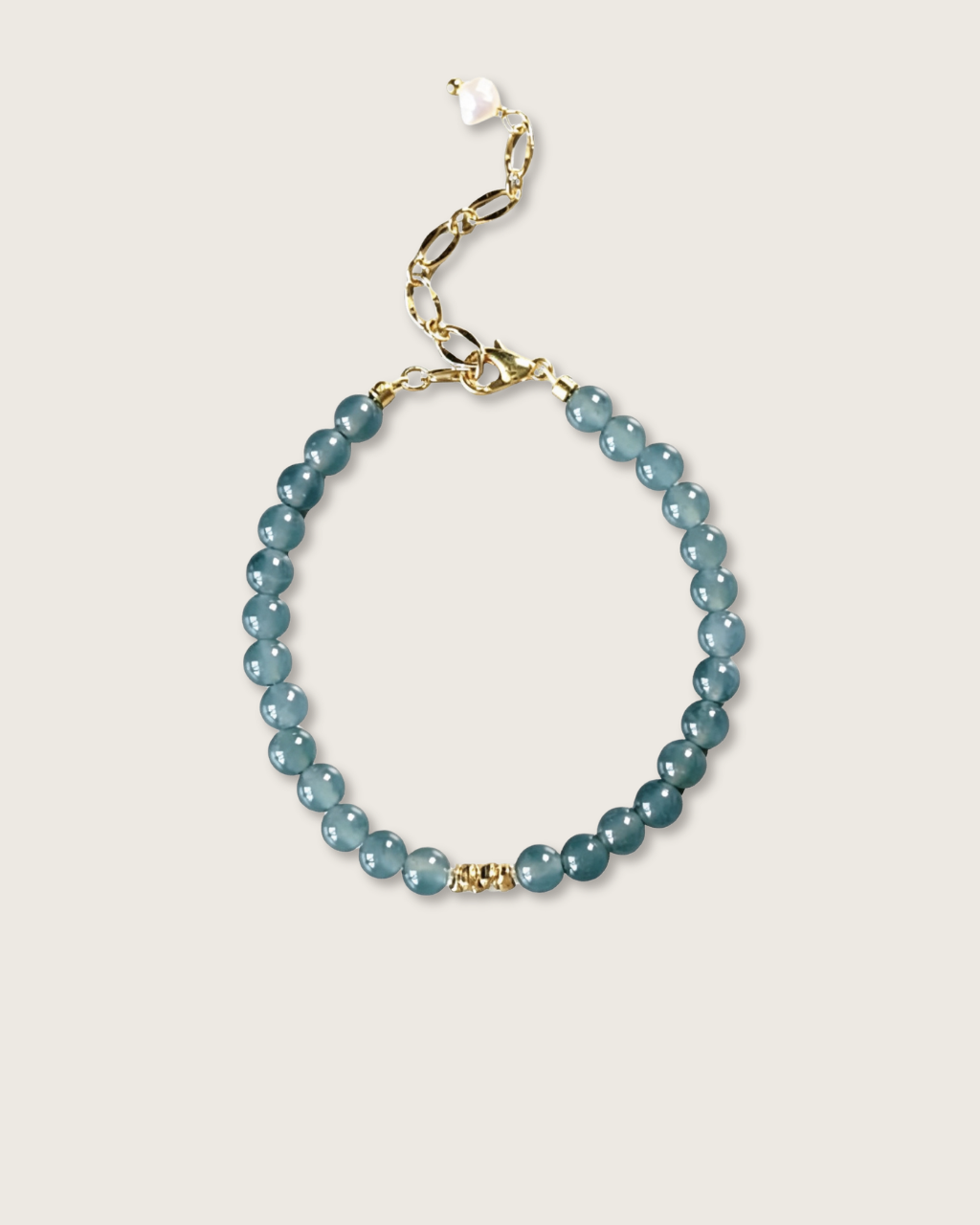 Everluck Blue Water Jadeite Bracelet, Smooth Fortune
