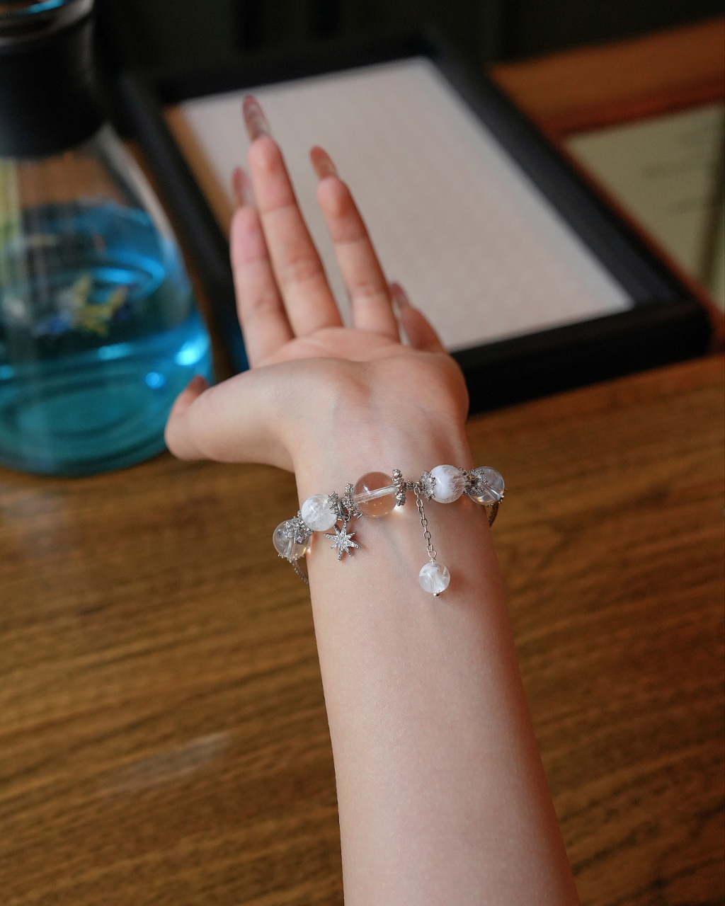 Zero Chill, Snowflake Obsidian & Clear Quartz Bracelet, Purify Your Energy