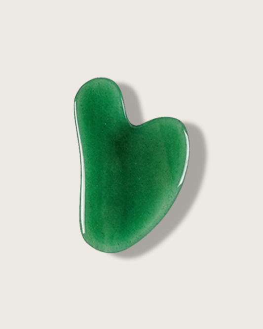Jade Gua Sha Board - Green Aventurine, For Puffiness Relief