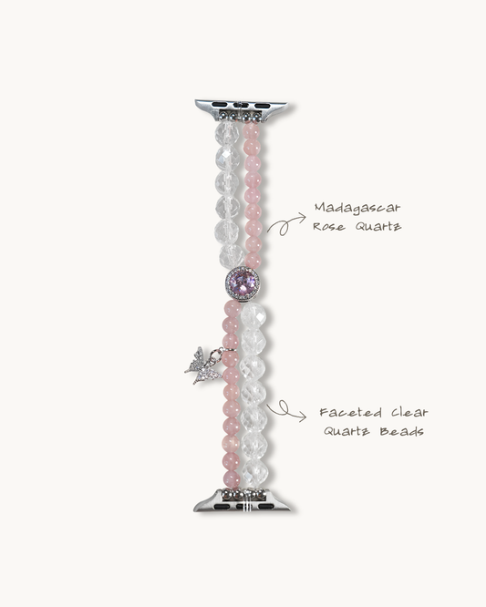 Watch Band – Peach Blush Rose Quartz, Love & Relationship