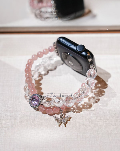 Watch Band – Peach Blush Rose Quartz, Love & Relationship