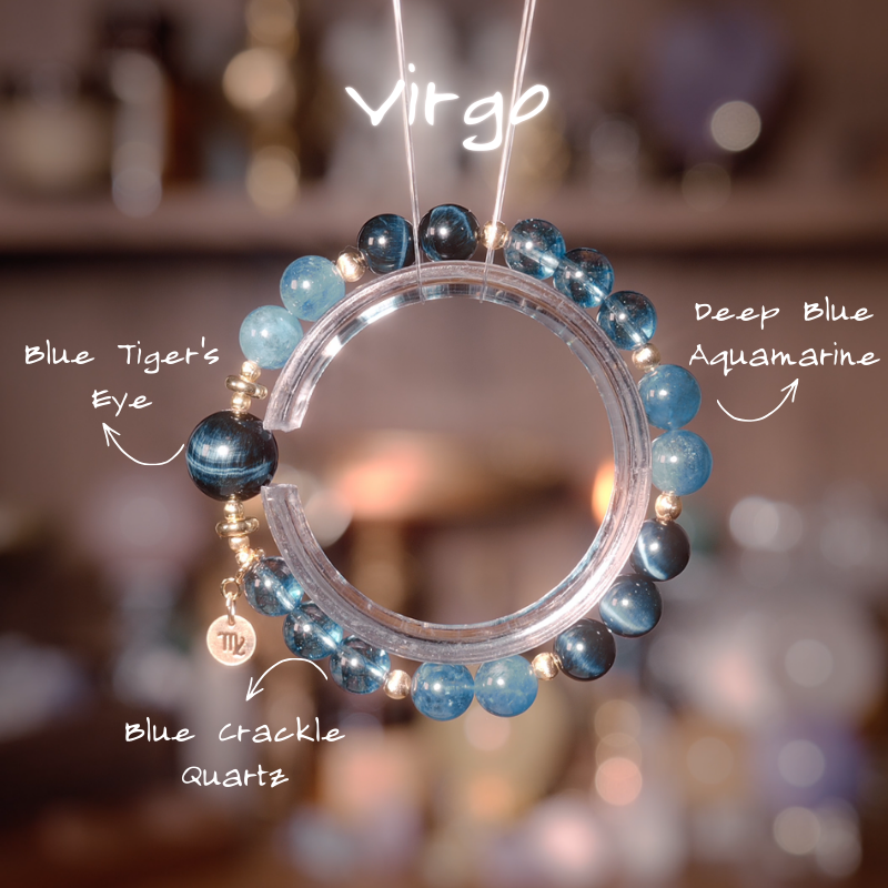2026 Virgo Bracelet | Healing Stone Blue Tiger Eye