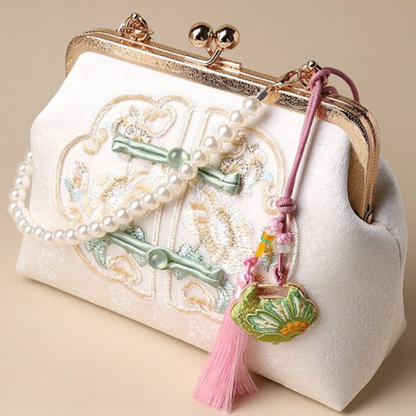 Ruyi Lock Amulet Charm | Chinese Embroidery Song Jin Protective Symbol