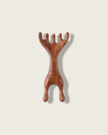 Meridian Acupressure Comb - Wood, For Head & Nose Meridian Massage