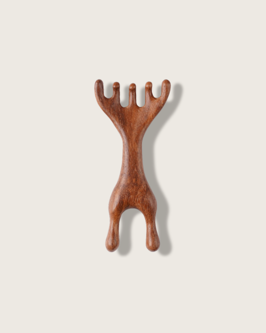 Meridian Acupressure Comb - Wood, For Head & Nose Meridian Massage