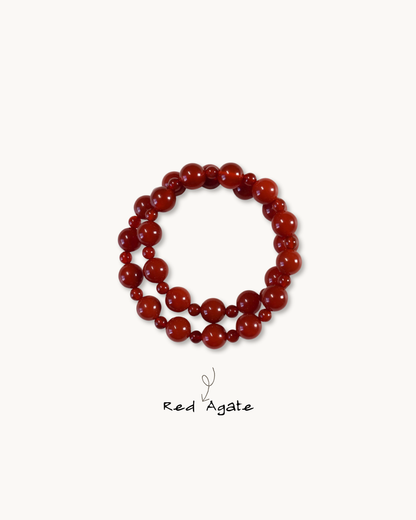 Radiant, Multi-Wrap Red Agate Bracelet, Attract Love & Confidence