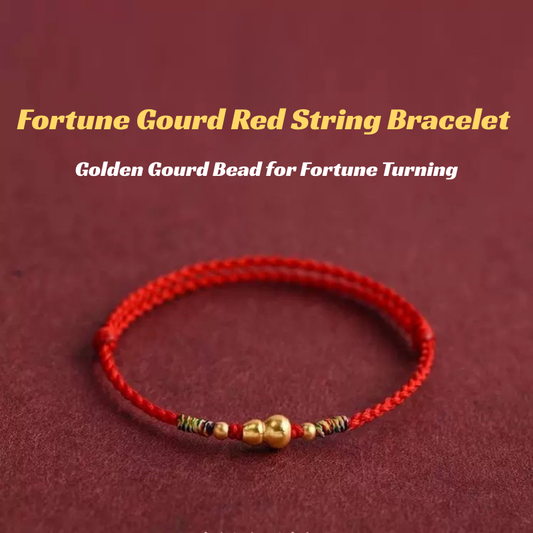 Red String Bracelet｜Gourd “Hulu”  - Luck, Health & Wealth Charm