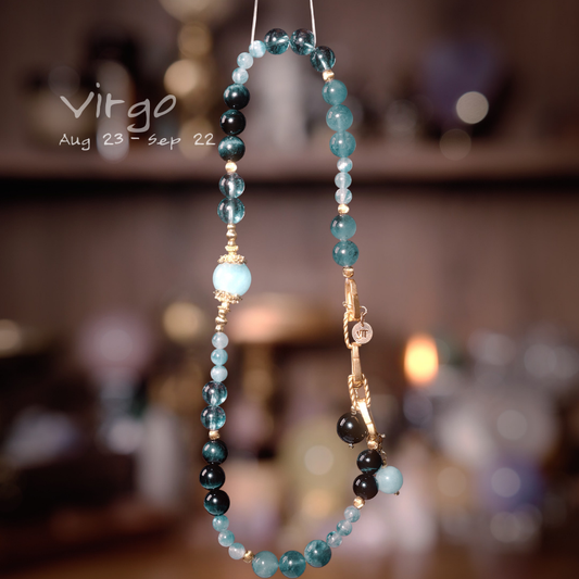 2026 Virgo Double-Wrap Bracelet | Healing Stone Blue Tiger Eye
