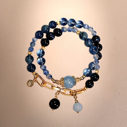 2026 Virgo Double-Wrap Bracelet | Healing Stone Blue Tiger Eye