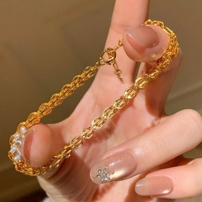 Gold-Plated 925 Silver｜ Phoenix Tail Ring Bracelet