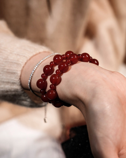Radiant, Multi-Wrap Red Agate Bracelet, Attract Love & Confidence