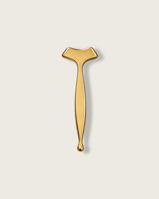 T-Shape Gua Sha Tool - Brass, For Face & Acupoint Pressure