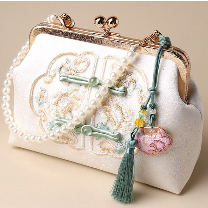 Ruyi Lock Amulet Charm | Chinese Embroidery Song Jin Protective Symbol