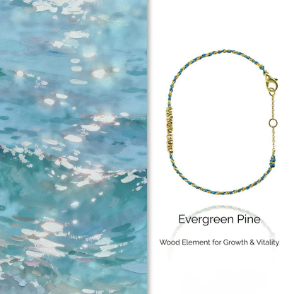 Bracelet | Five Elements Cord – Evergreen Pine —— Wood Element for Growth & Vitality