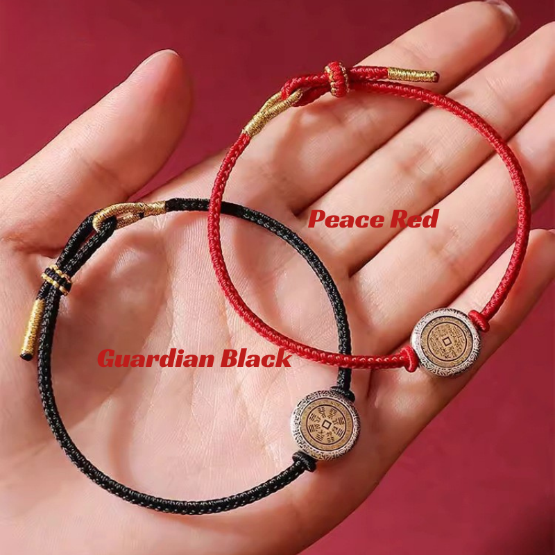 Red String Bracelet｜“Shan Gui” Talisman Coin Red String Bracelet - Powerful Taoist Protection Against Negativity