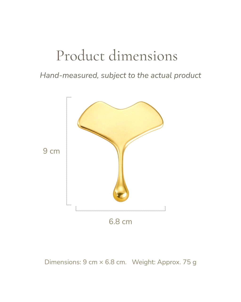 Brass Leaf Facial Gua Sha Tool