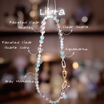 2026 Libra Double-Wrap Bracelet | Protection Stone Aquamarine