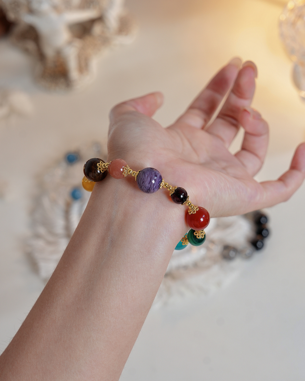 Rainbow Garden, Multi-Gemstone Bracelet, Invite Good Fortune