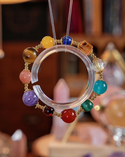 Rainbow Garden, Multi-Gemstone Bracelet, Invite Good Fortune