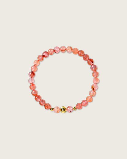 Persimmon‑Wishes, Nanhong Agate Bracelet, Boost Your Influence