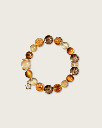 Golden Path, Citrine & Tiger Eye Bracelet, Grow Your Wealth