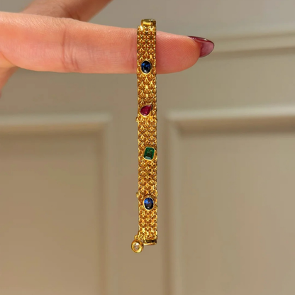Gold-Plated 925 Silver｜Multi-Treasure Link Bracelet – Fortune & Prosperity