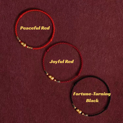 Red String Bracelet｜Gourd “Hulu”  - Luck, Health & Wealth Charm