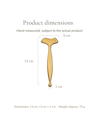 T-Shape Gua Sha Tool - Brass, For Face & Acupoint Pressure
