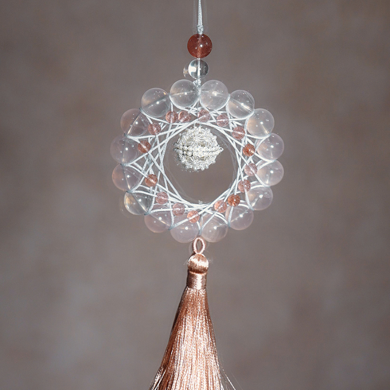 Charm Pendant｜Rose & Strawberry Quartz, Boost Love & Graceful Charm