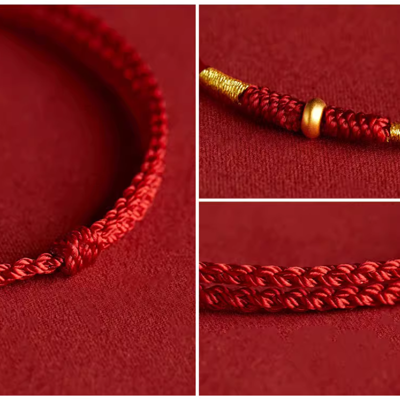 Red String Bracelet｜Ben Ming Nian with Abacus Bead - Good Luck, Smooth Path & Protection