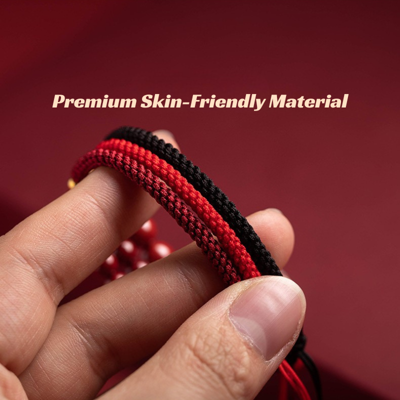 Red String Bracelet｜9-Layer Vajra Knot Cinnabar for Protection & Negative Energy Cleansing