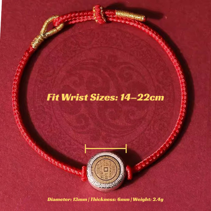 Red String Bracelet｜“Shan Gui” Talisman Coin Red String Bracelet - Powerful Taoist Protection Against Negativity