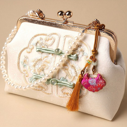 Ruyi Lock Amulet Charm | Chinese Embroidery Song Jin Protective Symbol