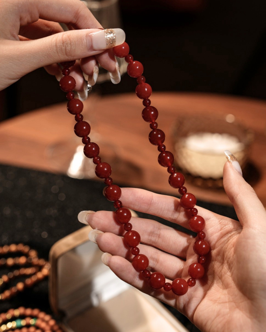 Radiant, Multi-Wrap Red Agate Bracelet, Attract Love & Confidence