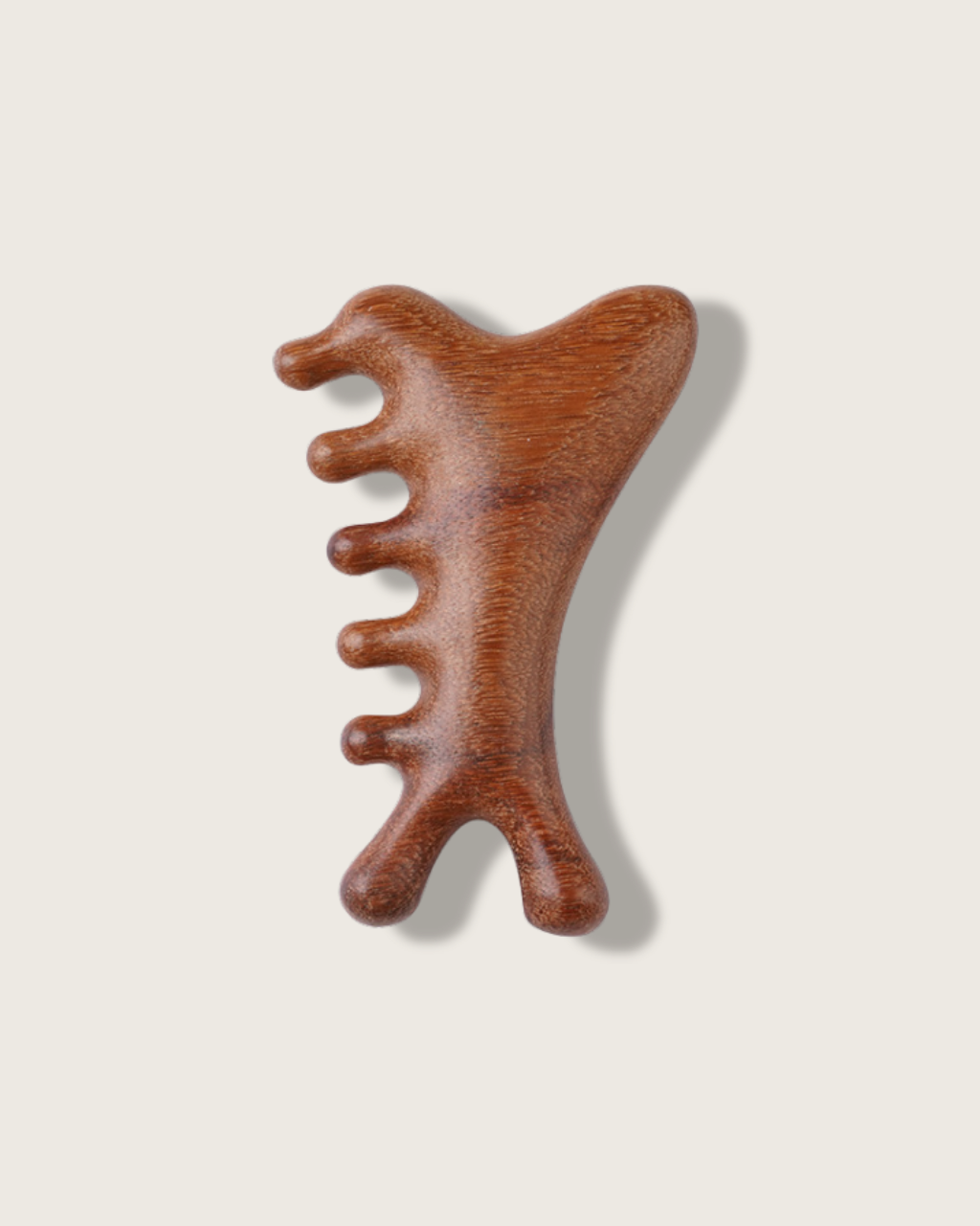 Meridian Acupressure Comb - Wood, For Face & Head Lymphatic Drainage