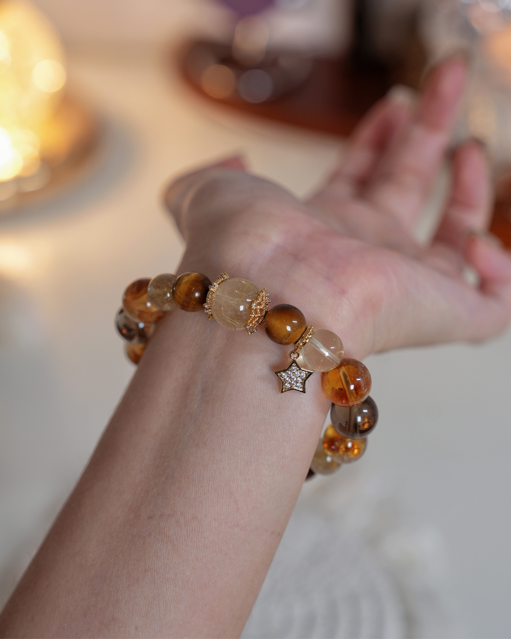 Golden Path, Citrine & Tiger Eye Bracelet, Grow Your Wealth