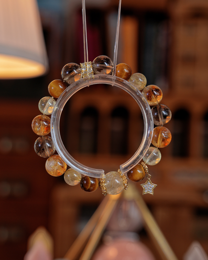 Golden Path, Citrine & Tiger Eye Bracelet, Grow Your Wealth