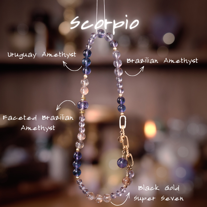 2026 Scorpio Double-Wrap Bracelet | Transformation Stone Uruguayan Amethyst