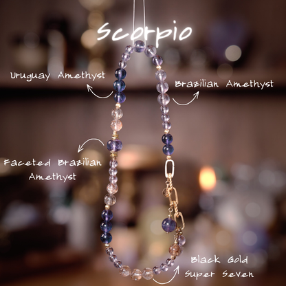 2026 Scorpio Double-Wrap Bracelet | Transformation Stone Uruguayan Amethyst