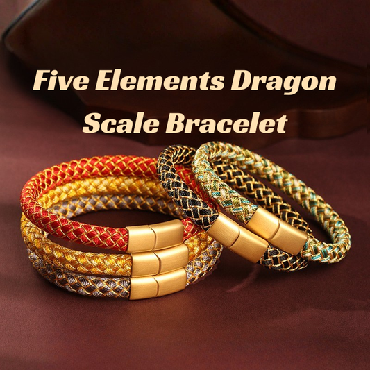Red String Bracelet｜Five Elements Dragon Scale - Personalized Feng Shui & Energy Balance Talisman