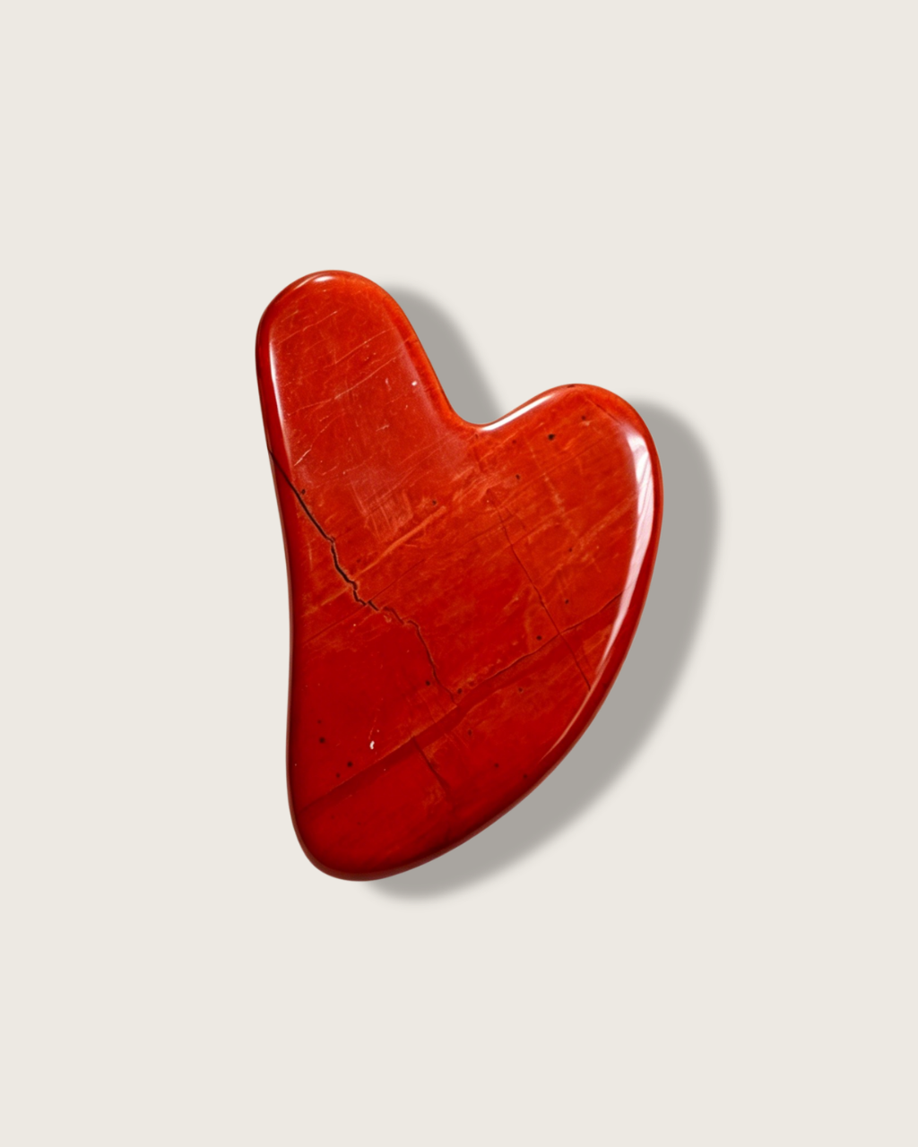 Jade Gua Sha Board - Red Jasper, For Vitality