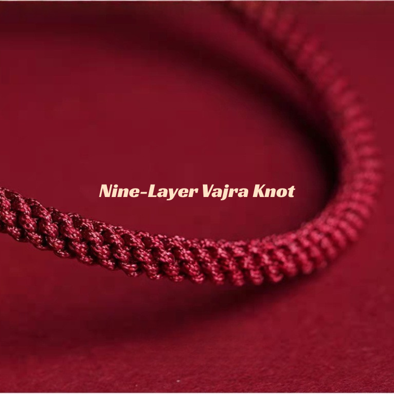 Red String Bracelet｜9-Layer Vajra Knot Cinnabar for Protection & Negative Energy Cleansing