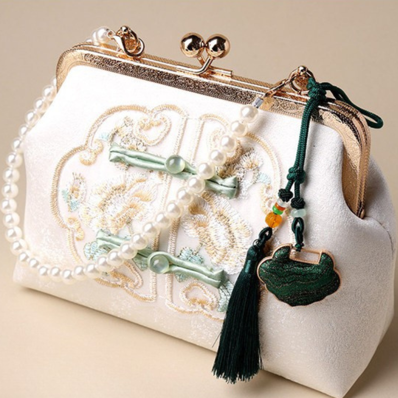 Ruyi Lock Amulet Charm | Chinese Embroidery Song Jin Protective Symbol