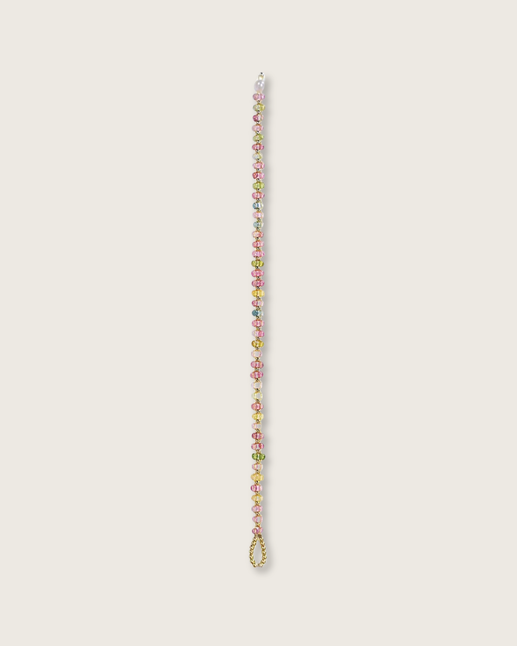 Handwoven, Rainbow, Tourmaline Bracelet, Radiant Luck