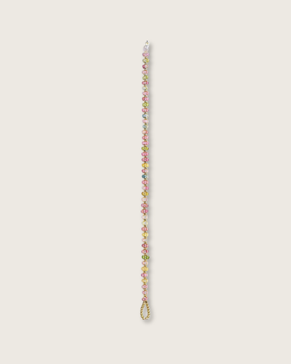 Handwoven, Rainbow, Tourmaline Bracelet, Radiant Luck