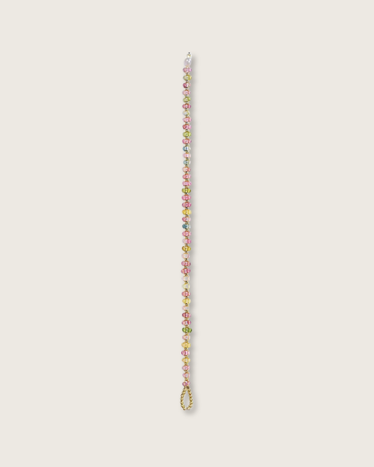 Handwoven, Rainbow, Tourmaline Bracelet, Radiant Luck