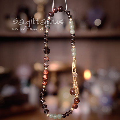2026 Sagittarius Double-Wrap Bracelet | Balance Stone Smoky Quartz