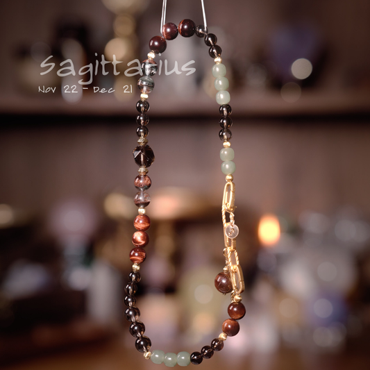 2026 Sagittarius Double-Wrap Bracelet | Balance Stone Smoky Quartz
